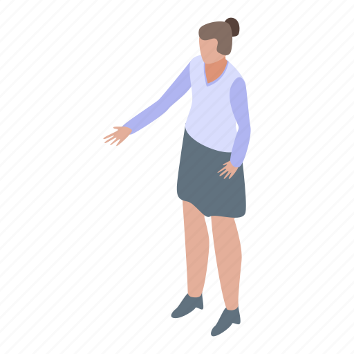 Cartoon, excursion, family, fashion, guide, isometric, woman icon - Download on Iconfinder