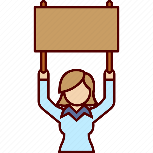 Ad, advertising, board, cardboard, sign, business, woman icon - Download on Iconfinder