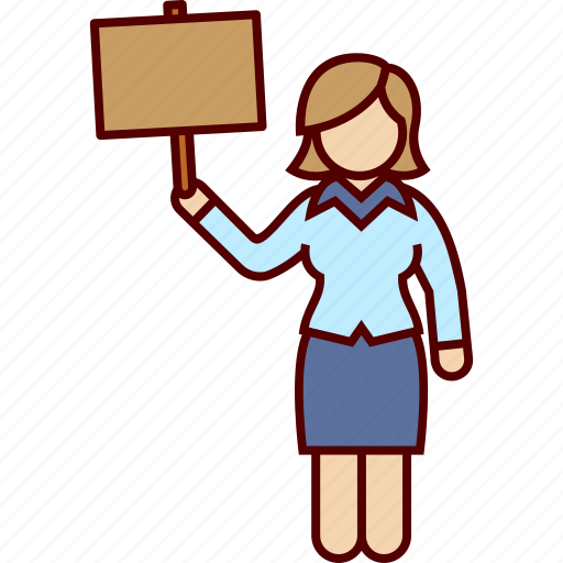 Ad, advertising, board, cardboard, sign, woman icon - Download on Iconfinder