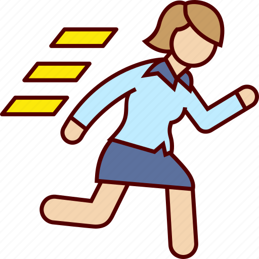 Business, woman, run, runner, fast, career icon - Download on Iconfinder