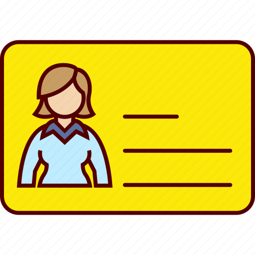 Id, card, employee, business, woman icon - Download on Iconfinder