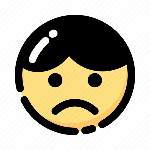 Color, emotion, expression, face, filled, sad icon - Download on Iconfinder