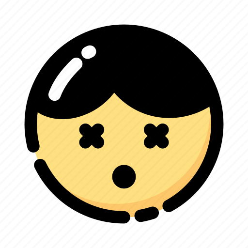 Color, dizzy, emotion, expression, face, filled icon - Download on Iconfinder