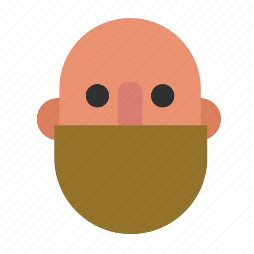 Bald, beard, face, guy, head, man, white icon - Download on Iconfinder