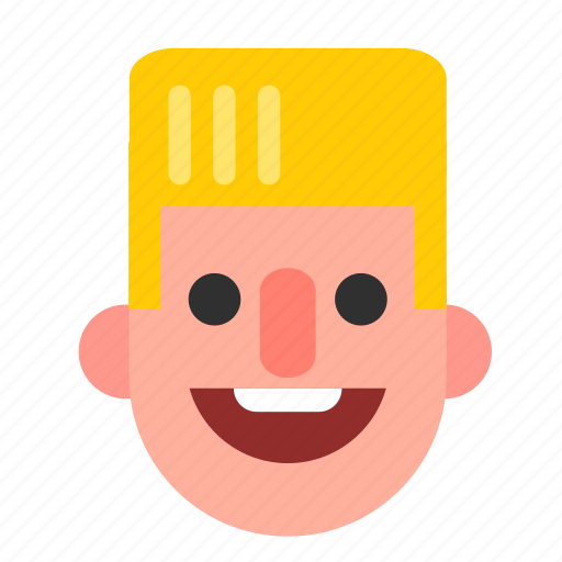 Blond, face, guy, happy, head, man, white icon - Download on Iconfinder