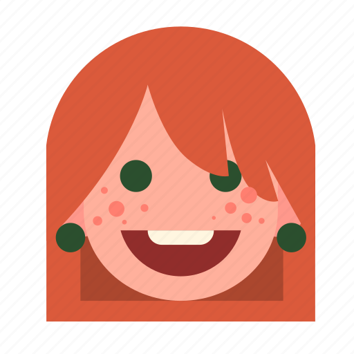Face, ginger, girl, head, redhead, white, woman icon - Download on Iconfinder