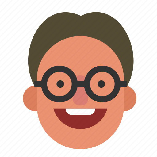 Face, glasses, guy, head, male, man, white icon - Download on Iconfinder