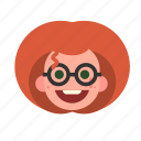 face, ginger, glasses, head, lady, redhead, woman