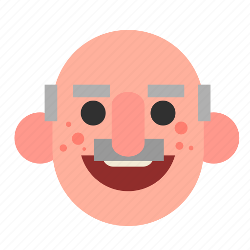 Face, guy, head, man, mustache, old, white icon - Download on Iconfinder
