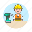 builder, contractor, driller, engineer, equipment, factory, male, mechanic, worker 