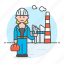 female, builder, engineer, industry, production, factory, plant, worker 