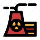 nuclear, industry, factory, chimney