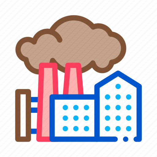 Above, factory, harmful, houses, industrial, stations, substances icon - Download on Iconfinder
