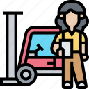 forklift, driver, warehouse, load, supply