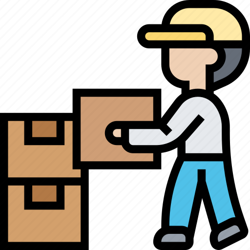 Warehouse, worker, packages, logistic, delivery icon - Download on Iconfinder