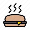 burger, fastfood, hot, fair, meal 
