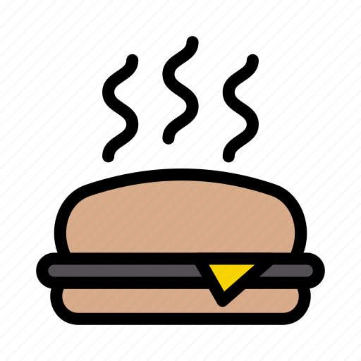 Burger, fastfood, hot, fair, meal icon - Download on Iconfinder