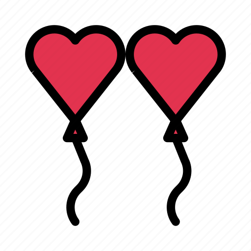 Heart, balloon, fair, circus, party icon - Download on Iconfinder