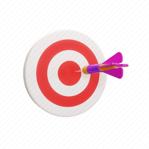 Dart board, target, focus, marketing, graph, business, money 3D illustration - Download on Iconfinder