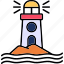 lighthouse, beacon, beam, guidance, guide, navigation, ocean 