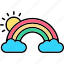 rainbow, color, forecast, gay, sun, weather 