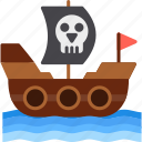 pirate, ship, adventure, ocean, sail, sea, wooden