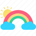 rainbow, color, forecast, gay, sun, weather