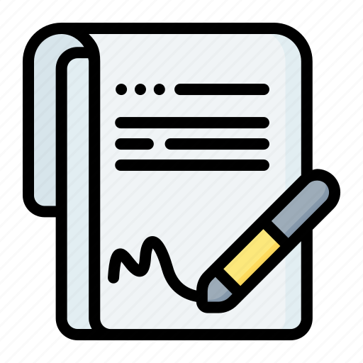 Contract, doc, document, office, sign icon - Download on Iconfinder
