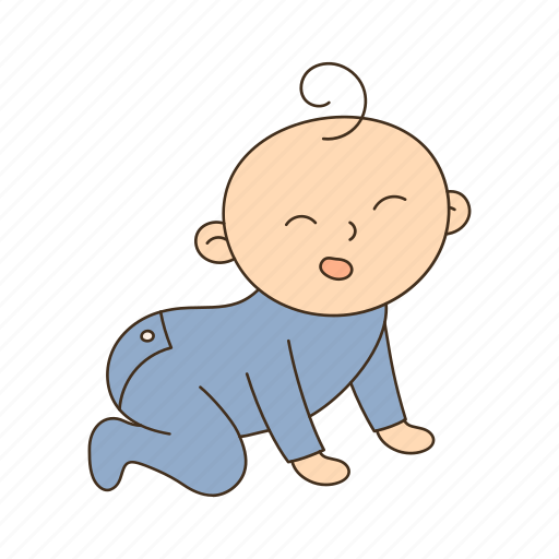 Baby, crawling, child, kid, toddler illustration - Download on Iconfinder