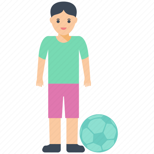 Boy, football player, fun time, play time, young boy icon - Download on Iconfinder