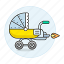 baby, carriage, family, pram, rocket, steampunk, stroller, toddler, transport, trolley