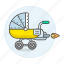 baby, carriage, family, pram, rocket, steampunk, stroller, toddler, transport, trolley 