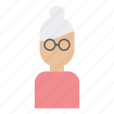 family, glasses, grandma, grandmother, old, white hair, woman