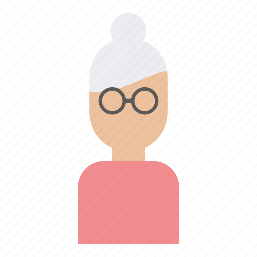 Family, glasses, grandma, grandmother, old, white hair, woman icon - Download on Iconfinder