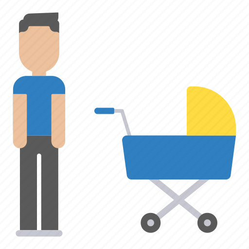 Baby, dad, father, newborn, pregnancy, stroller, toddler icon - Download on Iconfinder