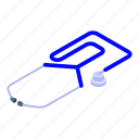 cartoon, heart, isometric, logo, medical, stethoscope, woman