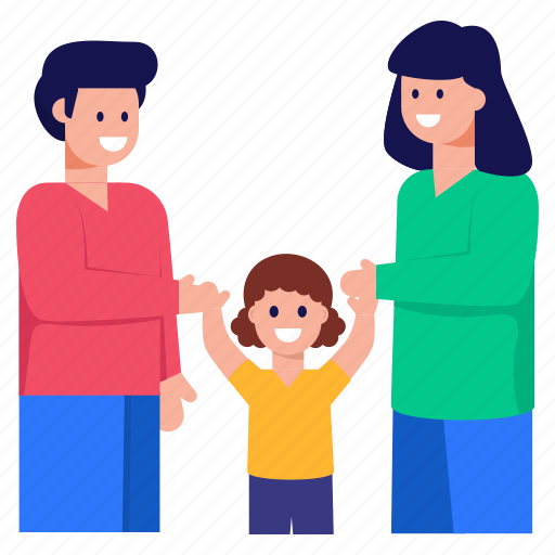 Parenthood, parents care, family, parents, happy family illustration - Download on Iconfinder
