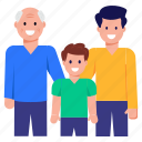 family, avatars, persons, three generations, family members