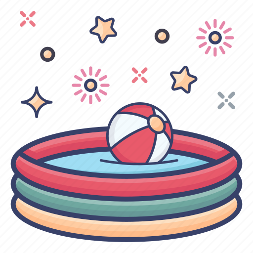 Baby pool, childhood accessory, inflatable pool, kids pool, water pool icon - Download on Iconfinder