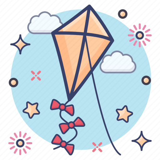 Child kite, entertainment, flying kite, kite, leisure activity icon - Download on Iconfinder