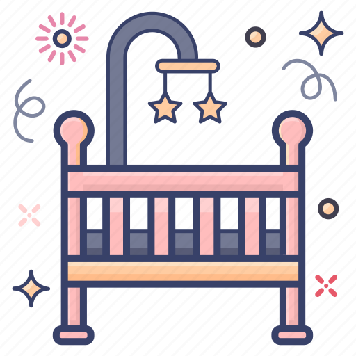 Baby bed, baby crib, baby furniture, bassinet, cot, nursery room icon - Download on Iconfinder