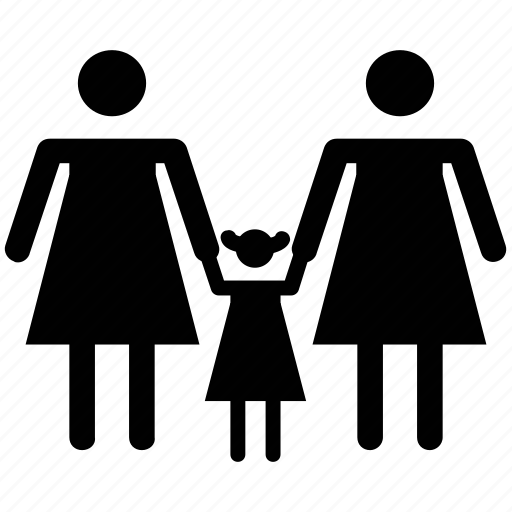 Daughter, familiar, family, kid, silhouette, two women icon - Download on Iconfinder