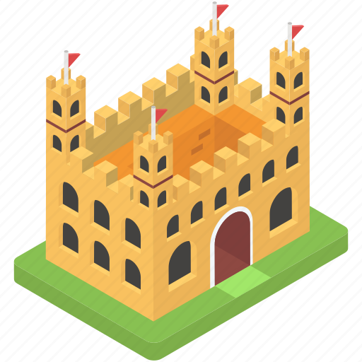 Building, castle, fortification, fortress, medieval, monument icon - Download on Iconfinder