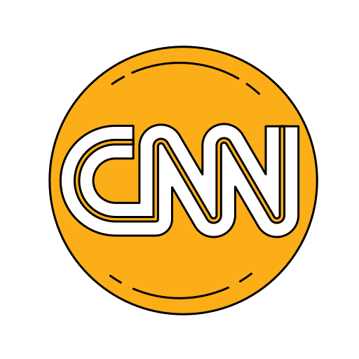 Cnn, logo, media, network, orange icon - Free download