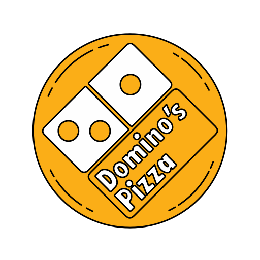 Domino, food, logo, meal, orange, pizza icon - Free download