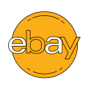buy, cart, ebay, ecommerce, logo, orange, sell