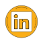 linkedin, logo, orange 