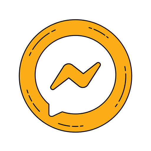 Chat, communication, logo, message, messenger, orange icon - Free download