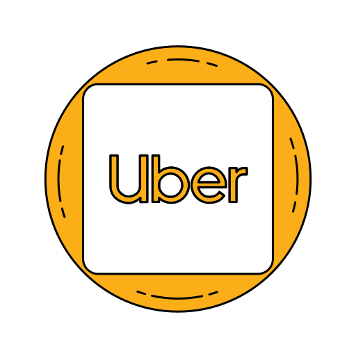 Logo, media, network, orange, uber icon - Free download