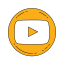 logo, orange, video, youtube 